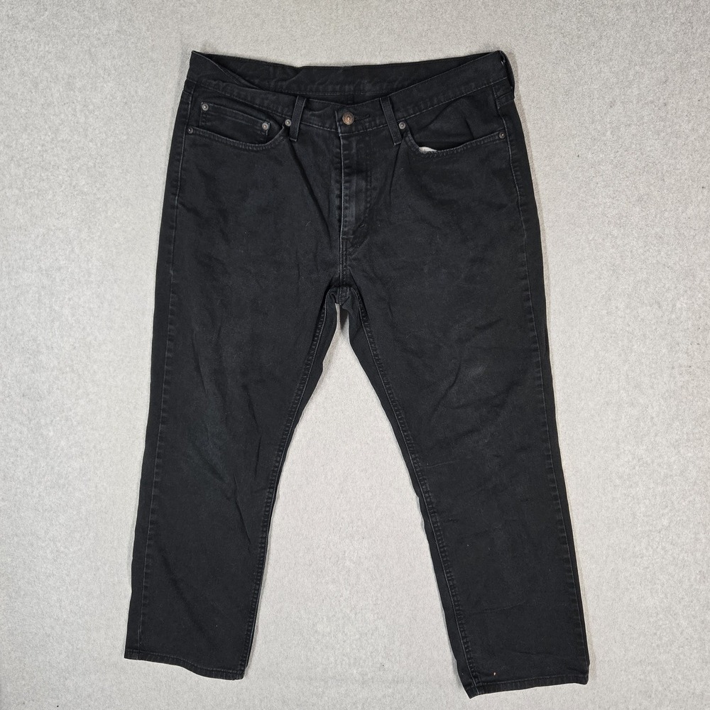 Levi's 541 Men Jeans 34X30 Black Denim Tapered Athletic Fit 26.5" Inseam READ